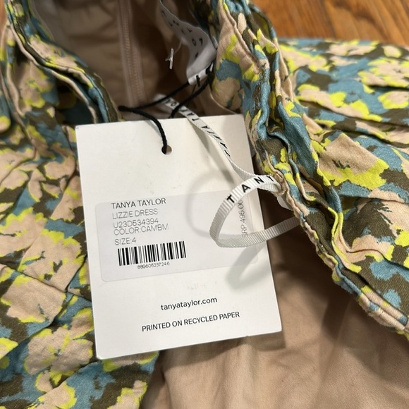 NWT Tanya Taylor Lizzie camo Floral Strapless mini Dress size 4 retail $495 - Picture 7 of 7